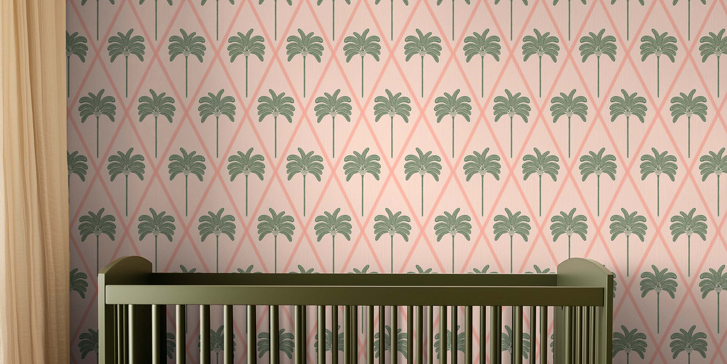 Nursery wallpaper with soft, gentle pattern