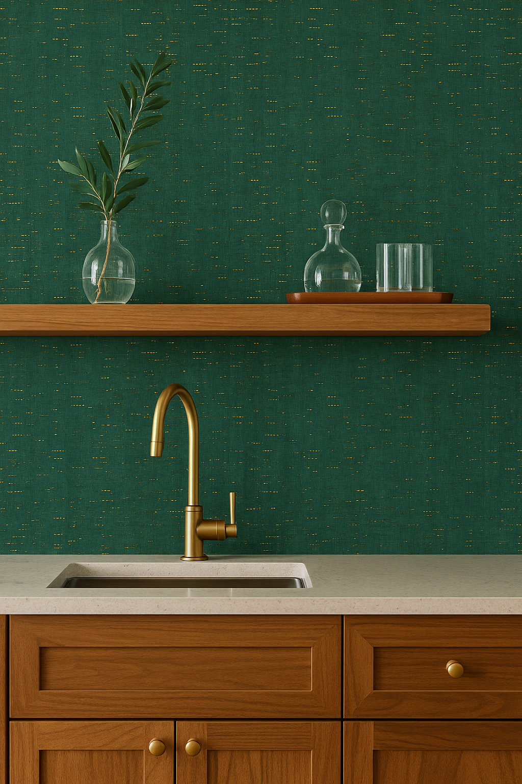 cork wallpaper with metallic backing