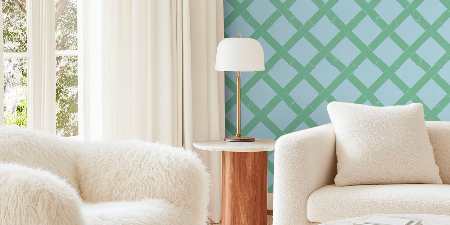 Wallpaper designed for living rooms with layered, stylish pattern