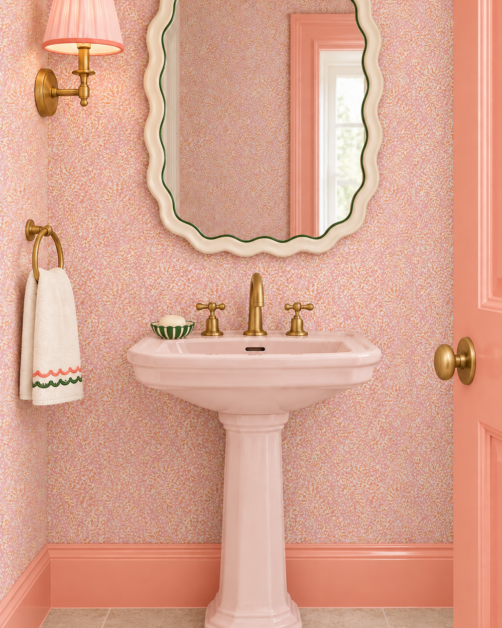 pink abstract leopard wave print abstract printed on commercial grade water and stain resistant performance vinyl wall-covering, great for bathrooms, kitchens and commercial spaces