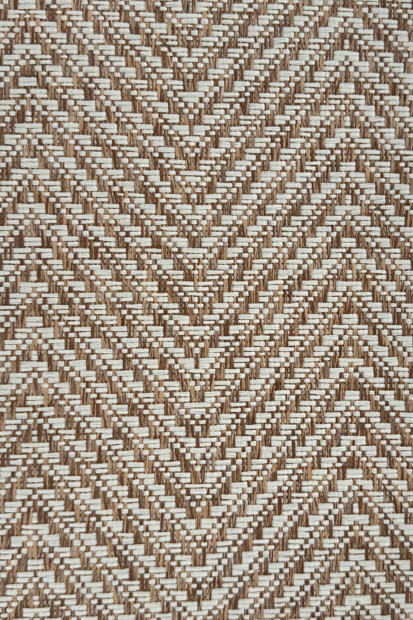 All-Natural Geometric Chevron Paperweave Wallpaper – Neutral Woven Layers