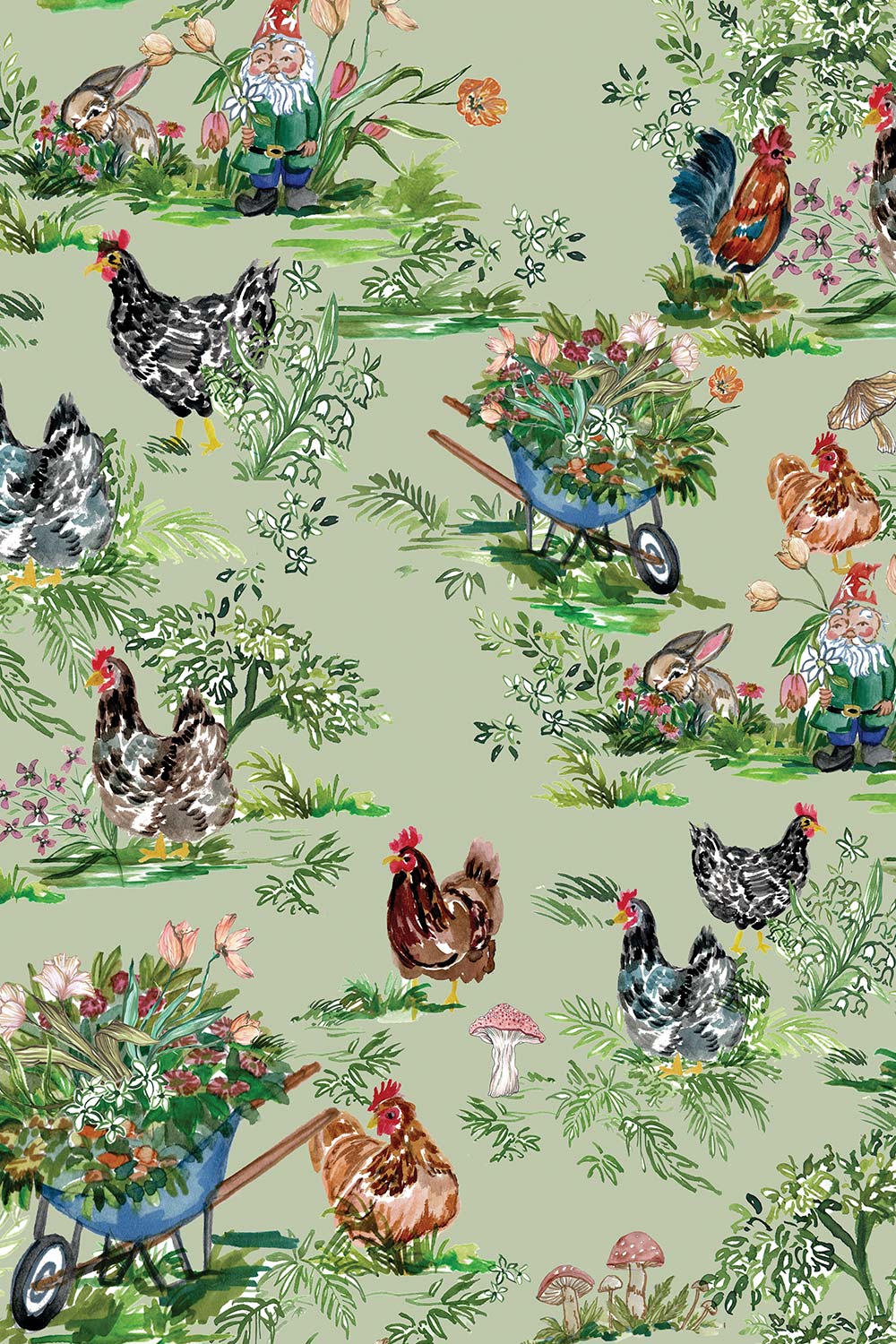 grasscloth toile wallpaper, chicken toile grasscloth, farmhouse grasscloth wallpaper, cottagecore wallpaper, eco friendly toile wallcovering, whimsical farm wallpaper, chicken pattern wallpaper, natural woven toile