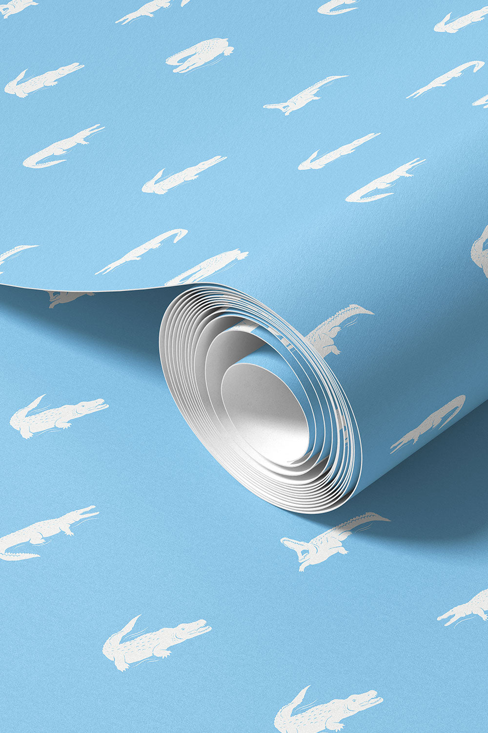 blue and white crocodile wallpaper
kids wallpaper
coastal kids wallpaper
animal print wallpaper for kids
friendly crocodile design
playroom wallpaper
bathroom wallpaper for kids
boys bedroom wallpaper
quirky animal wallpaper
coastal fun interior design
commercial grade water and stain resistant performance vinyl wall-covering, great for bathrooms, kitchens and commercial spaces