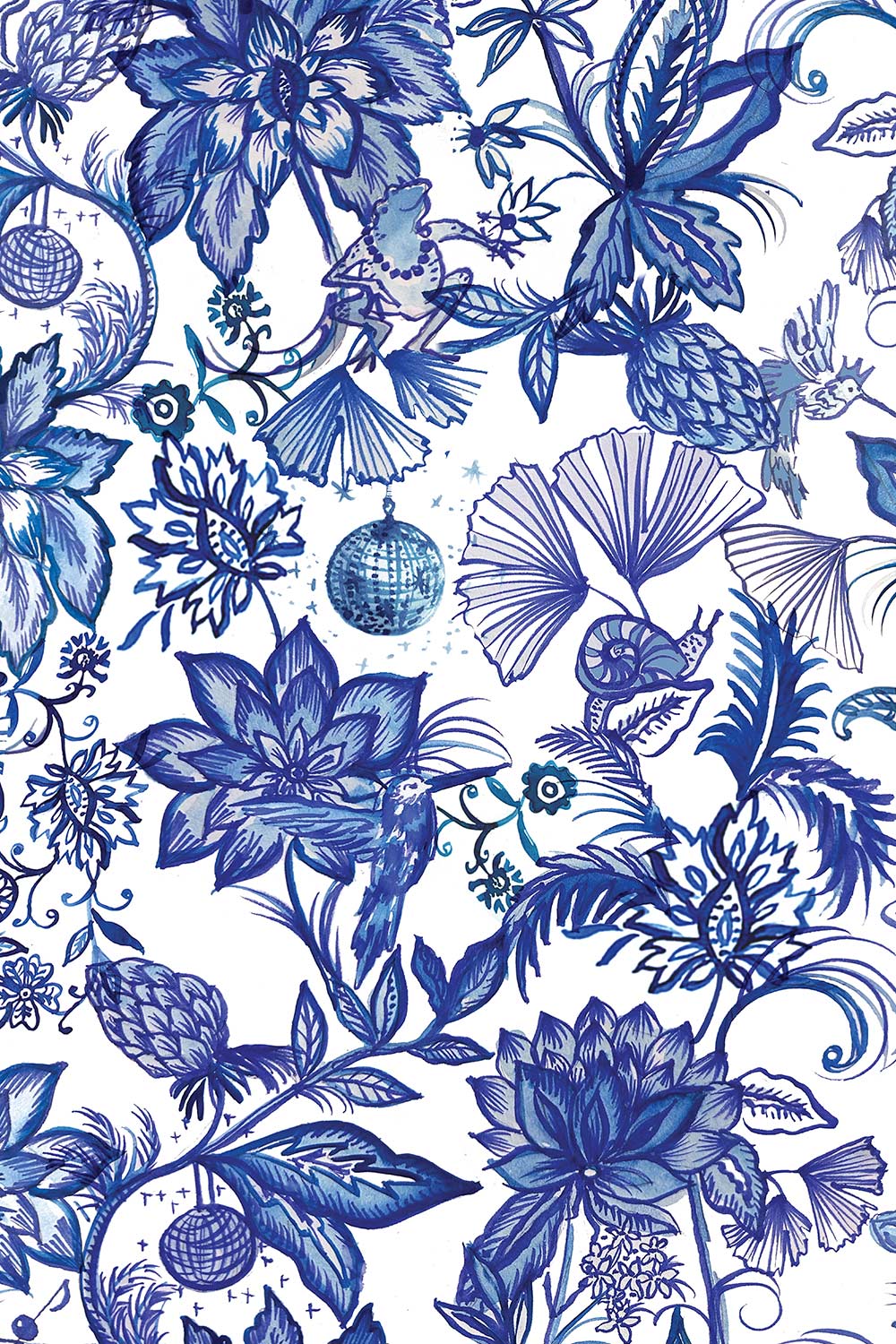 grasscloth chinoiserie wallpaper, botanical grasscloth wallcovering, animal floral grasscloth wallpaper, eco friendly wallpaper, whimsical botanical wallpaper, chinoiserie frog wallpaper, watercolor floral grasscloth, natural woven wallpaper