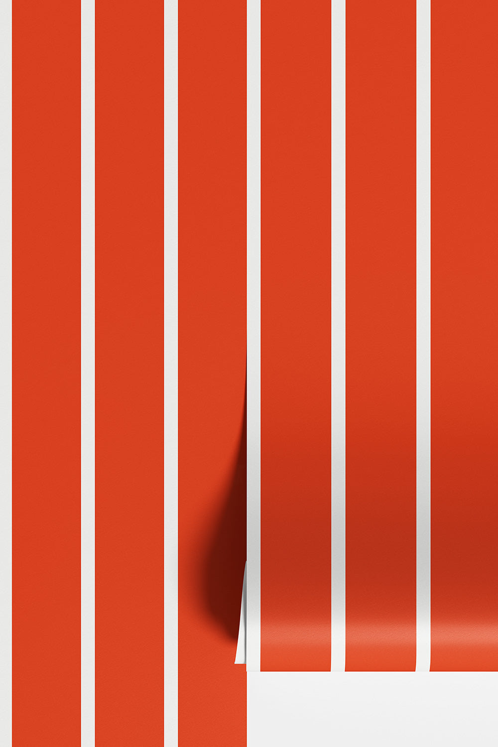 novelty luxurious red and white pinstripe wallpaper, great for interior designers an custom builders