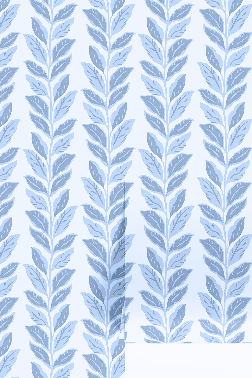 french blue garden leaf stripe wallpaper
hand painted leaf wallpaper
botanical stripe wallpaper
vine wallpaper design
modern botanical stripe
colorful botanical wallpaper
wallpaper for small spaces
wallpaper for entryway walls
stripe wallpaper with leaves
cheerful botanical wallpaper