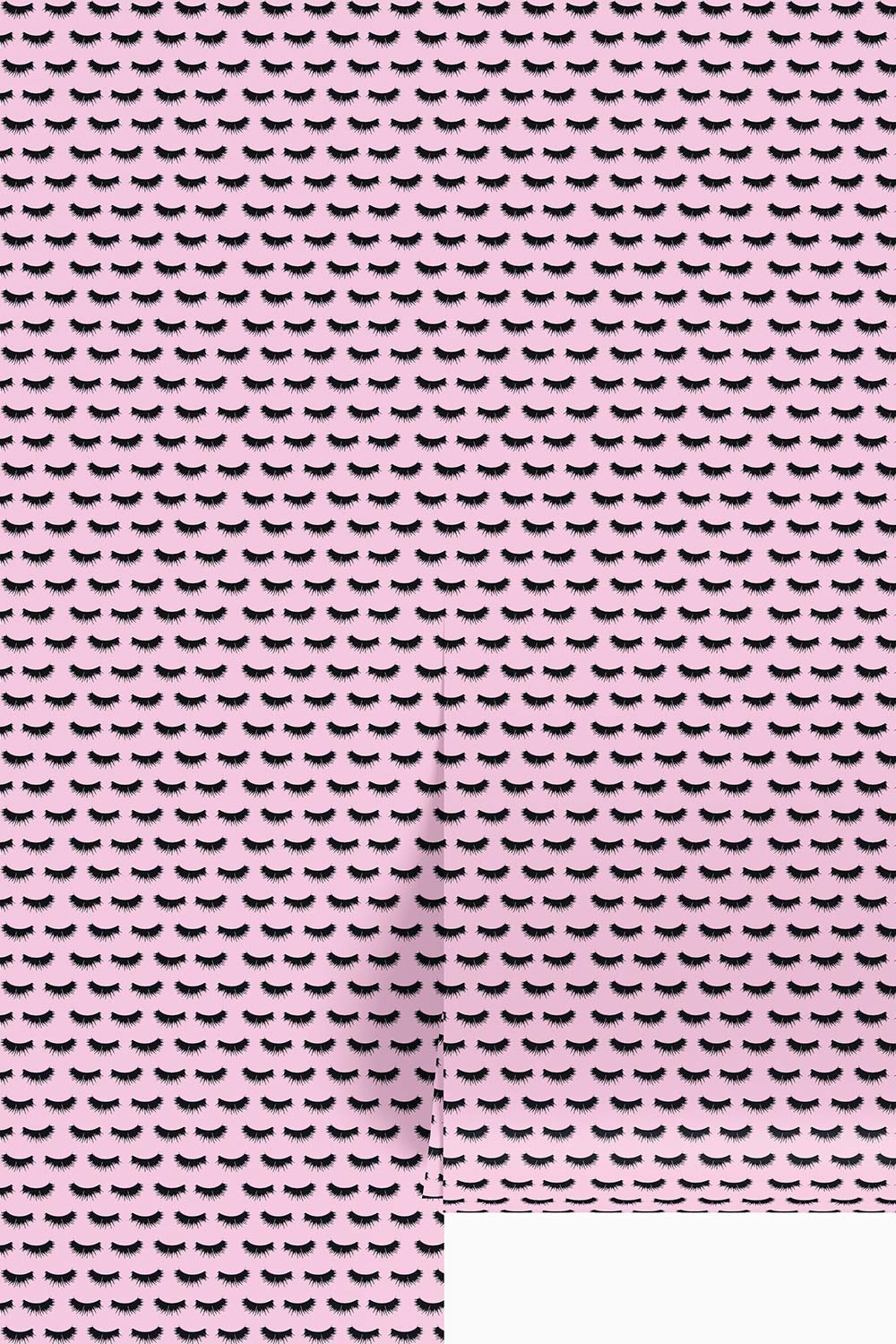eyelash wallpaper, mascara lash wallpaper, beauty room wallpaper, girly stripe wallpaper, makeup studio décor, eyelash stripe pattern, glam wallcovering, hand painted lash wallpaper