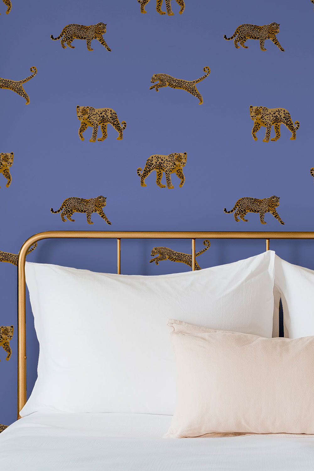 wild animal leopard luxury wall covering on purple base