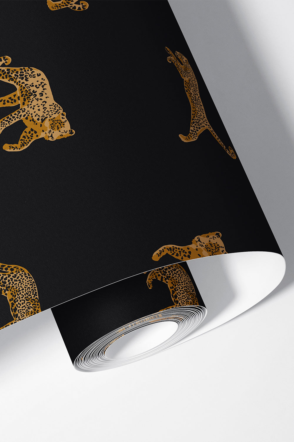 bold black leopard wallpaper
animal print wallpaper
bold leopard design
modern animal print wallpaper
dramatic statement wallpaper
powder room wallpaper
den wallpaper design
playful leopard wallpaper
bold color wallpaper
confident animal print décor
commercial grade washable wall-covering
stain and moisture resistant vinyl performance wall covering