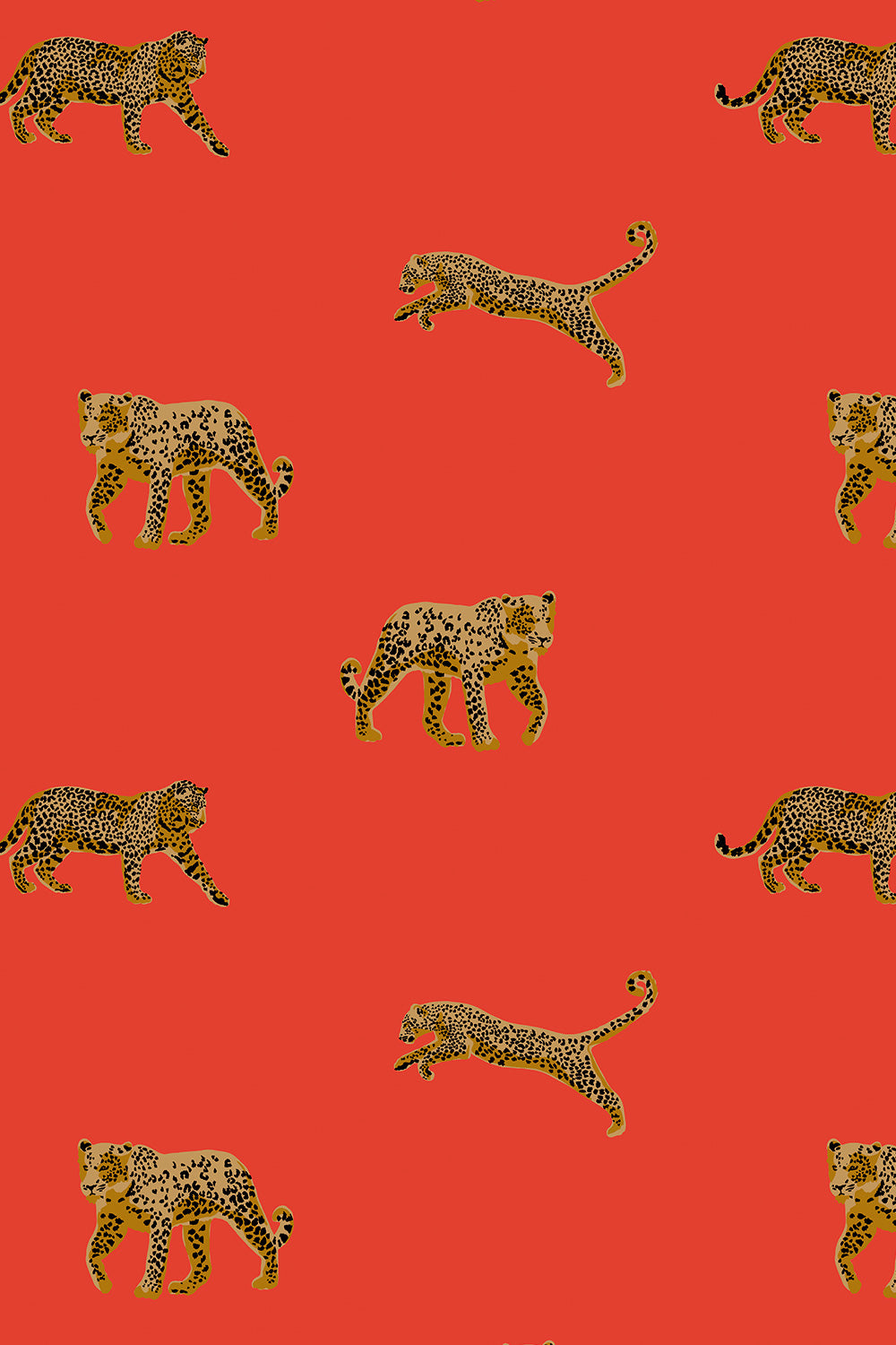 bold red leopard wallpaper
animal print wallpaper
bold leopard design
modern animal print wallpaper
dramatic statement wallpaper
powder room wallpaper
den wallpaper design
playful leopard wallpaper
bold color wallpaper
confident animal print décor
all natural and eco-friendly grass cloth wall-covering
