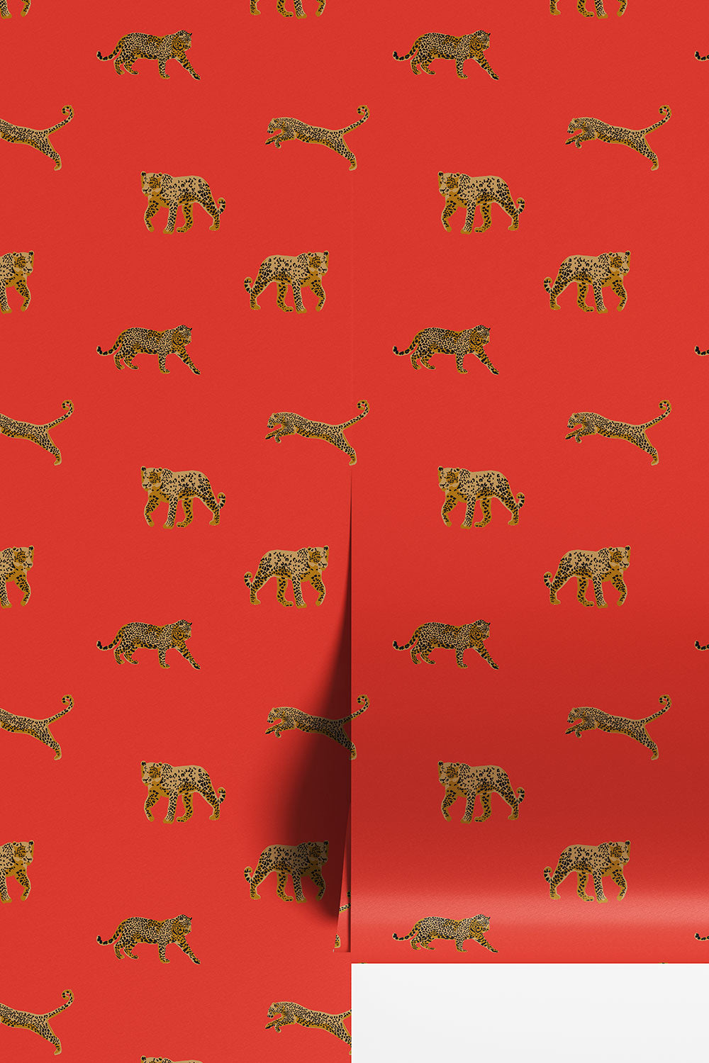 bold red leopard wallpaper
animal print wallpaper
bold leopard design
modern animal print wallpaper
dramatic statement wallpaper
powder room wallpaper
den wallpaper design
playful leopard wallpaper
bold color wallpaper
confident animal print décor