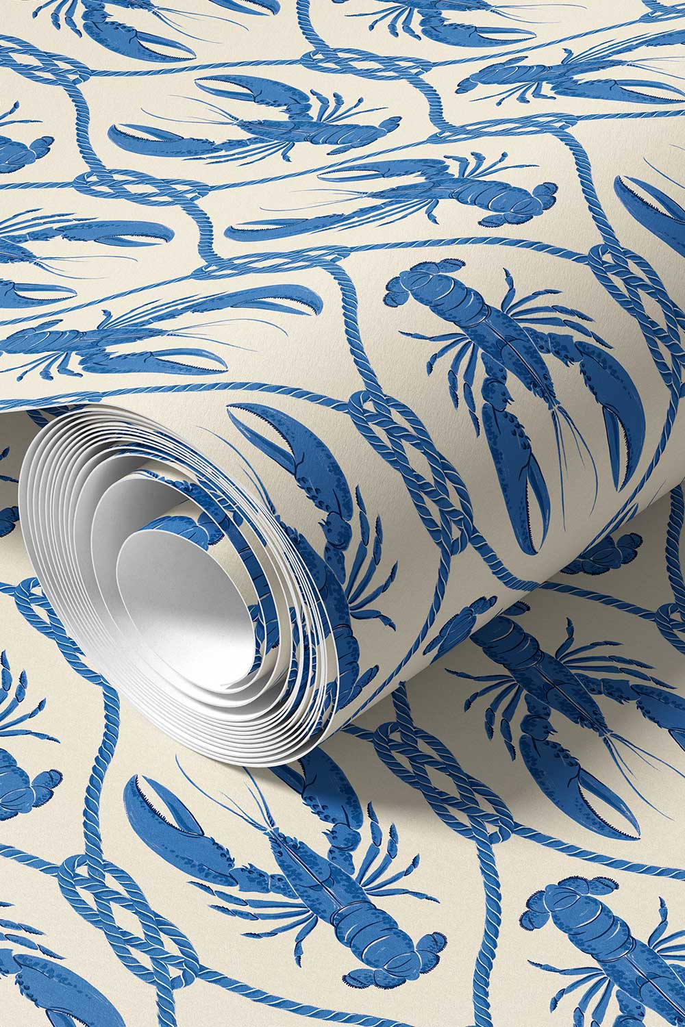 navy blue and white lobster wallpaper
nautical rope wallpaper
crustacean wallpaper
coastal kitchen wallpaper
seafood restaurant décor
preppy nautical wallpaper
northeast coastal style wallpaper
lobster stripe design
traditional coastal wallpaper
rope and knot wallpaper
commercial grade water and stain resistant performance vinyl wall-covering, great for bathrooms, kitchens and commercial spaces
