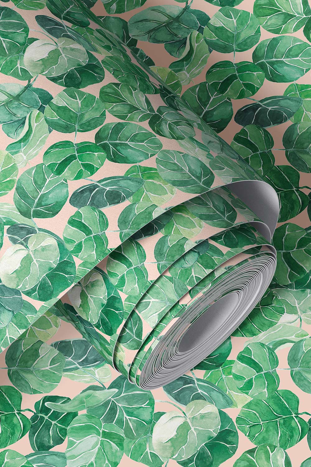 vinyl botanical wallpaper, commercial tropical wallpaper, washable leaf wallcovering, moisture resistant wallpaper, spa wallpaper vinyl, coastal vinyl wallpaper, durable botanical wallcovering, tropical performance wallpaper