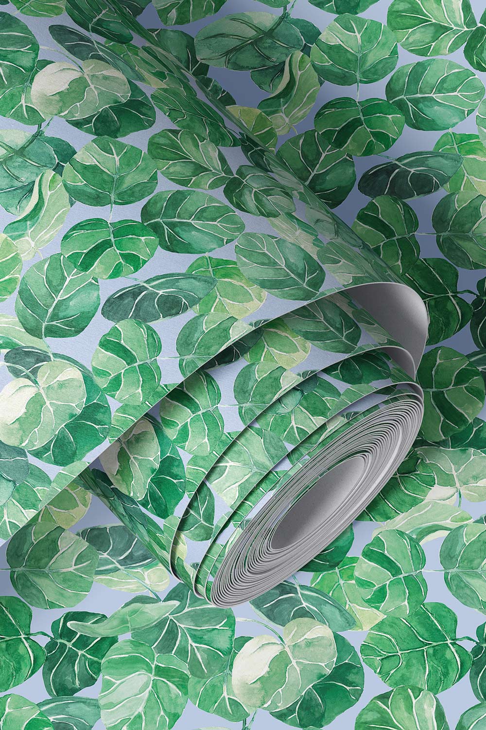 vinyl botanical wallpaper, commercial tropical wallpaper, washable leaf wallcovering, moisture resistant wallpaper, spa wallpaper vinyl, coastal vinyl wallpaper, durable botanical wallcovering, tropical performance wallpaper