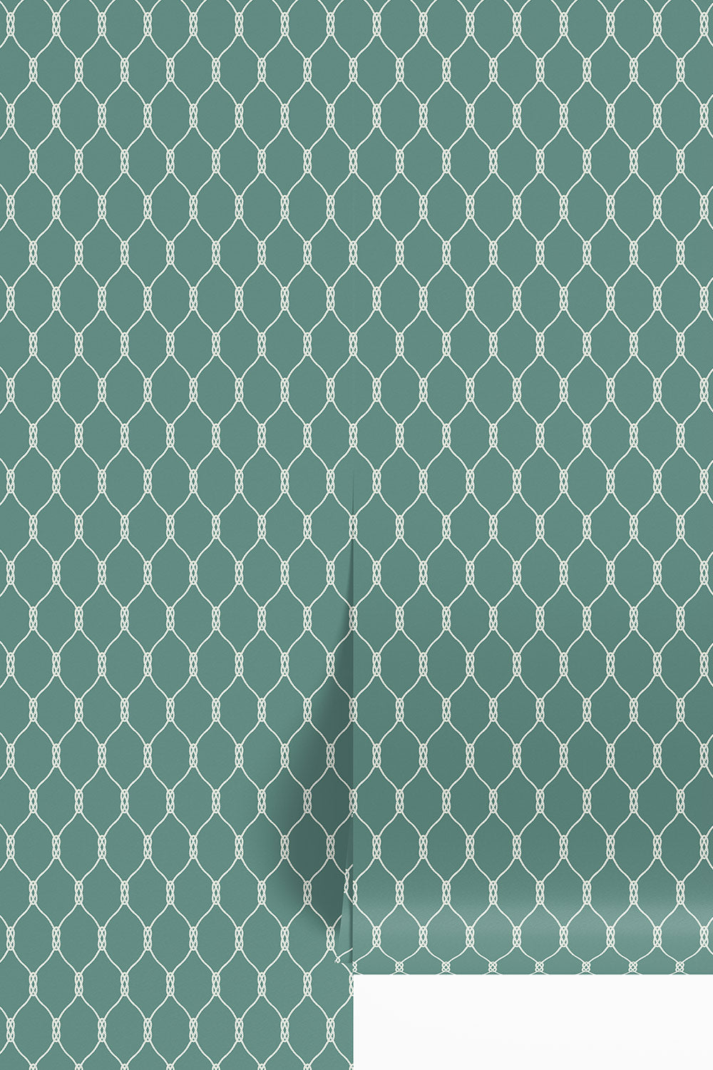 nautical knots wallpaper, rope knot wallpaper, coastal wallpaper, maritime geometric wallpaper, classic nautical décor, sailor knot pattern, preppy wallpaper, beach house wallcovering, pastel nautical wallpaper on traditional nautical green