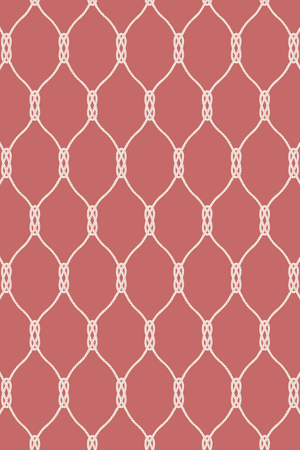 nautical knots grasscloth, grasscloth wallpaper, rope pattern wallpaper, coastal grasscloth, textured nautical wallpaper, maritime wallpaper, eco friendly wallcovering, ropework wallpaper, sailor knot wallpaper on classic nantucket red with cream