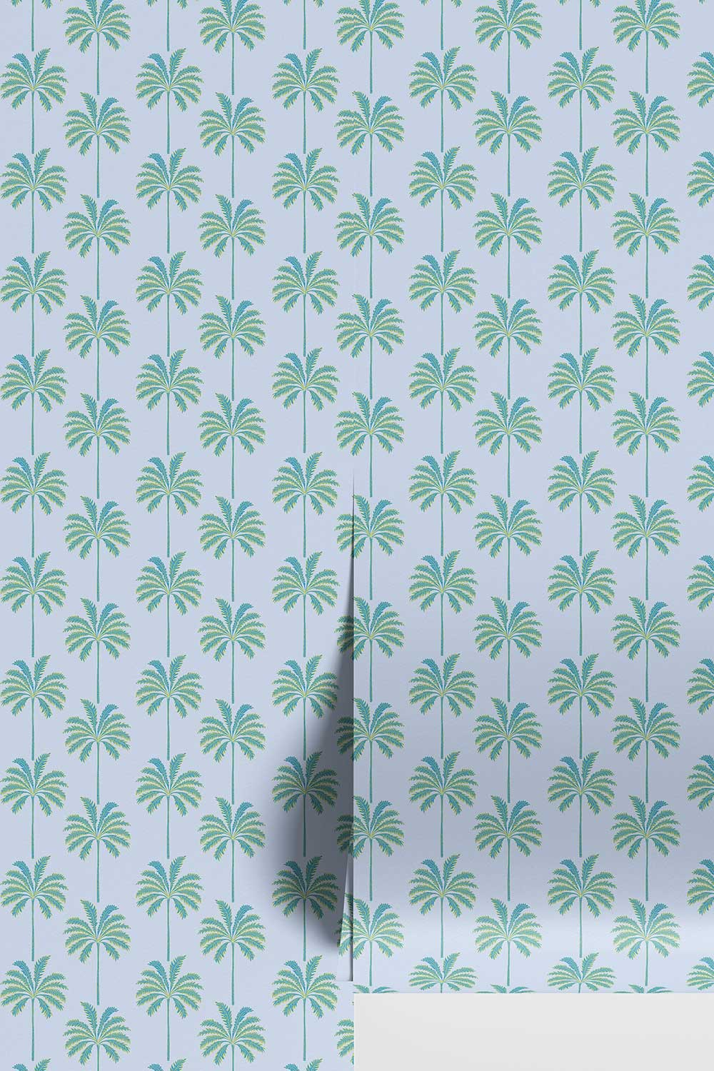 palm tree stripe wallpaper
tropical stripe wallpaper
coastal palm wallpaper
calming tropical wallpaper
southern entryway wallpaper
coastal bedroom wallpaper
kids tropical wallpaper
palm leaf stripe design
blue with green stripes