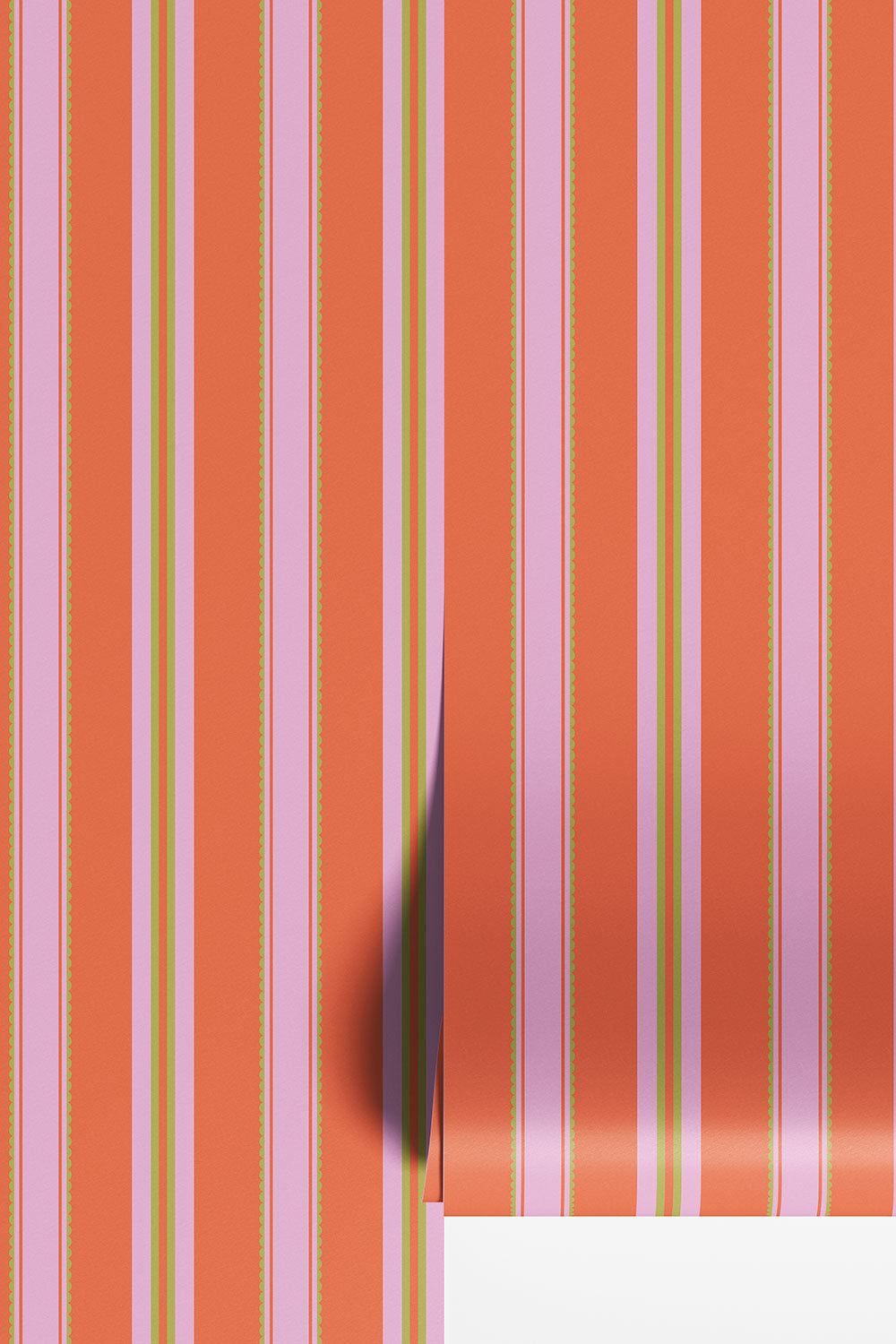 traditional wallpaper in bold red and pink stripes perfect for cottage inspired bedrooms and living spaces