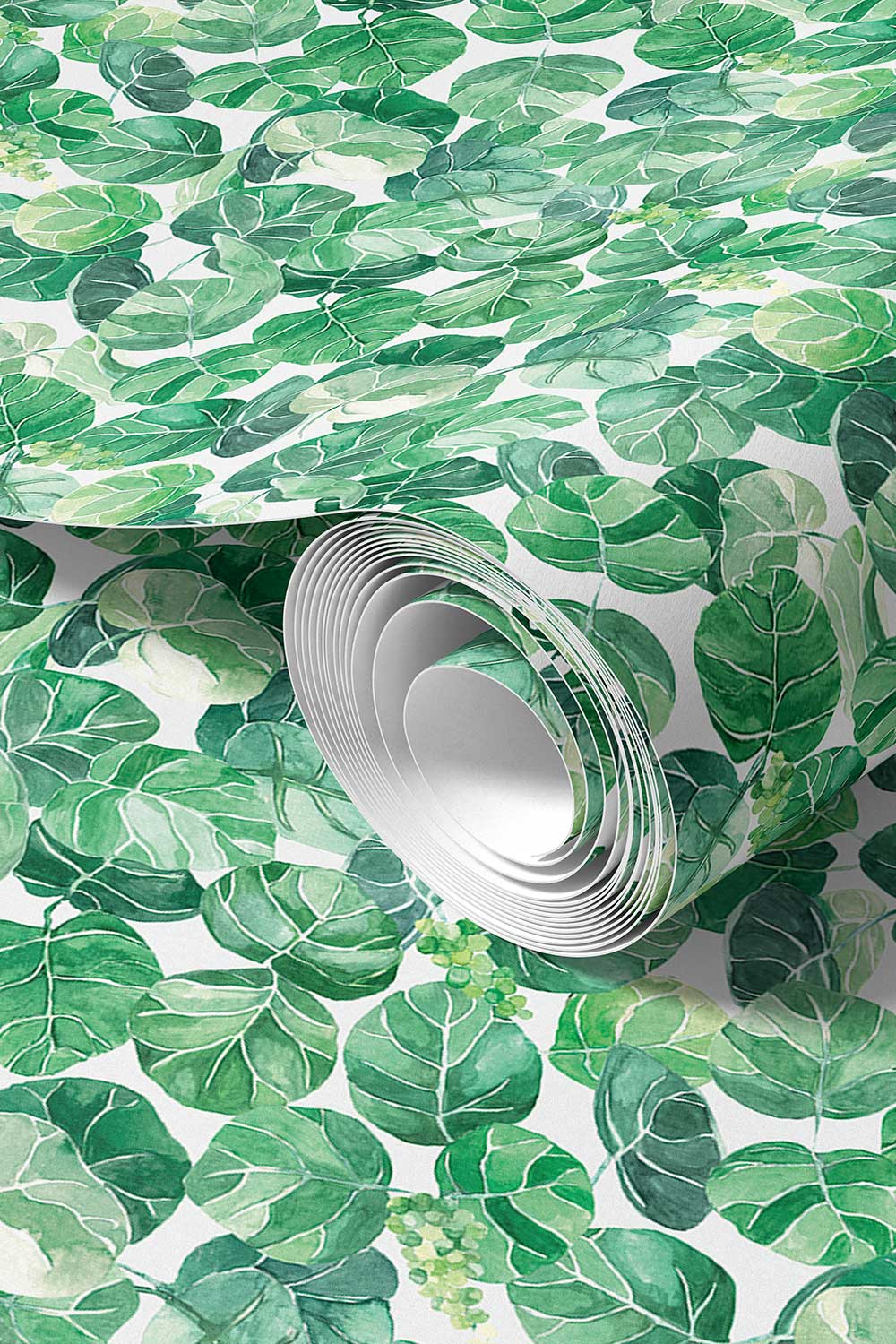 vinyl botanical wallpaper, tropical leaf vinyl wallcovering, washable coastal wallpaper, commercial botanical wallpaper, moisture resistant vinyl wallpaper, durable tropical wallpaper, coastal resort wallcovering, Miami leaf wallpaper