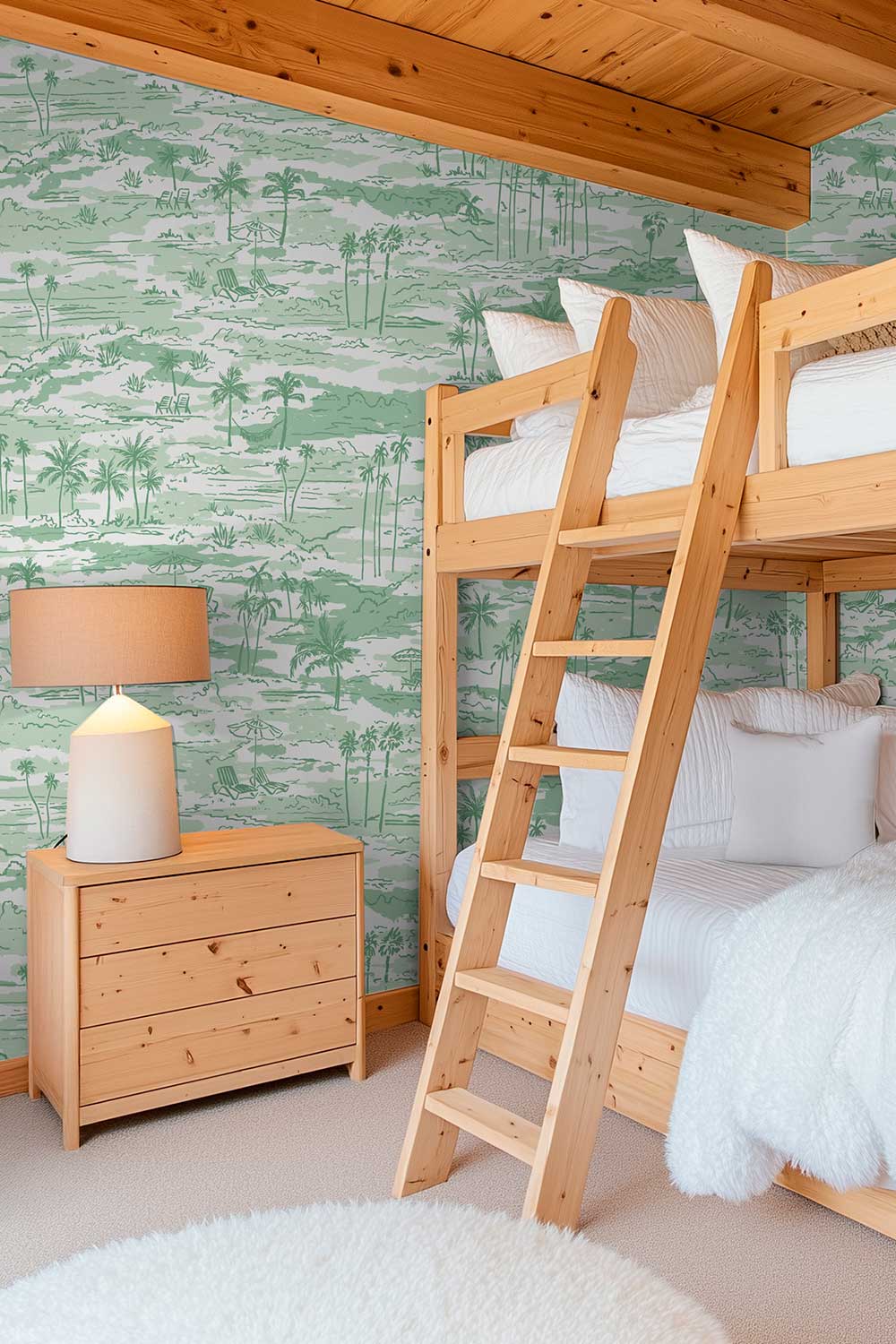 fun beach scene wallpaper for beach house bunk rooms in vacation houses