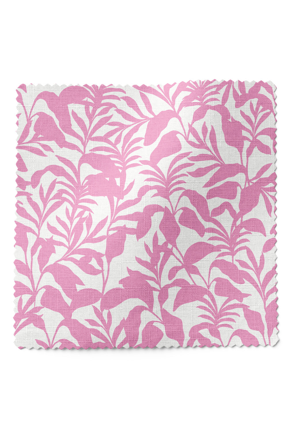 Bold tropical upholstery fabric featuring oversized palm frond leaves in a dynamic, statement-making pattern.