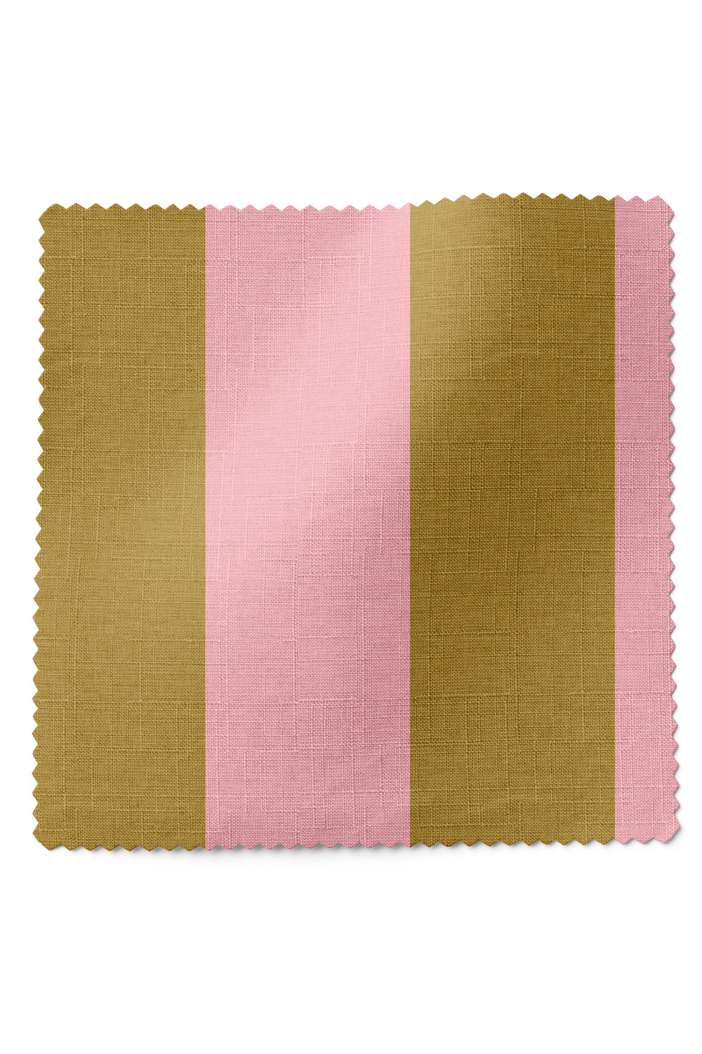 Narrow stripe upholstery fabric with a clean, classic layout and confident, design-forward character in bronze and pink.
