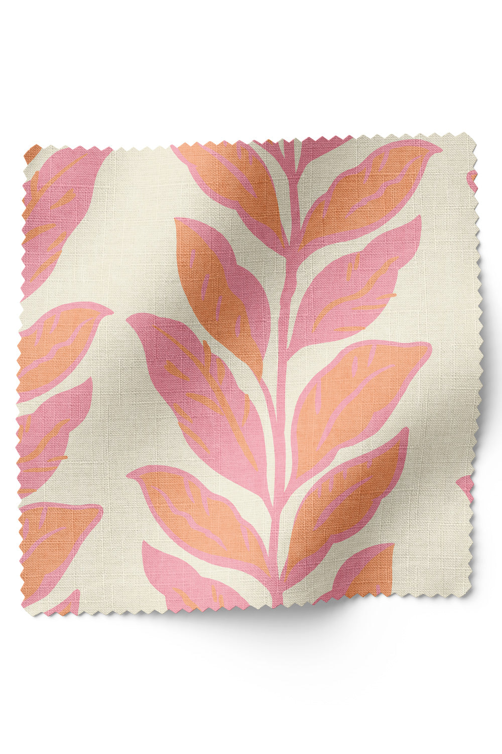 Botanical stripe upholstery fabric featuring hand-painted leafy vines in fresh, playful colorways with a classic striped layout.