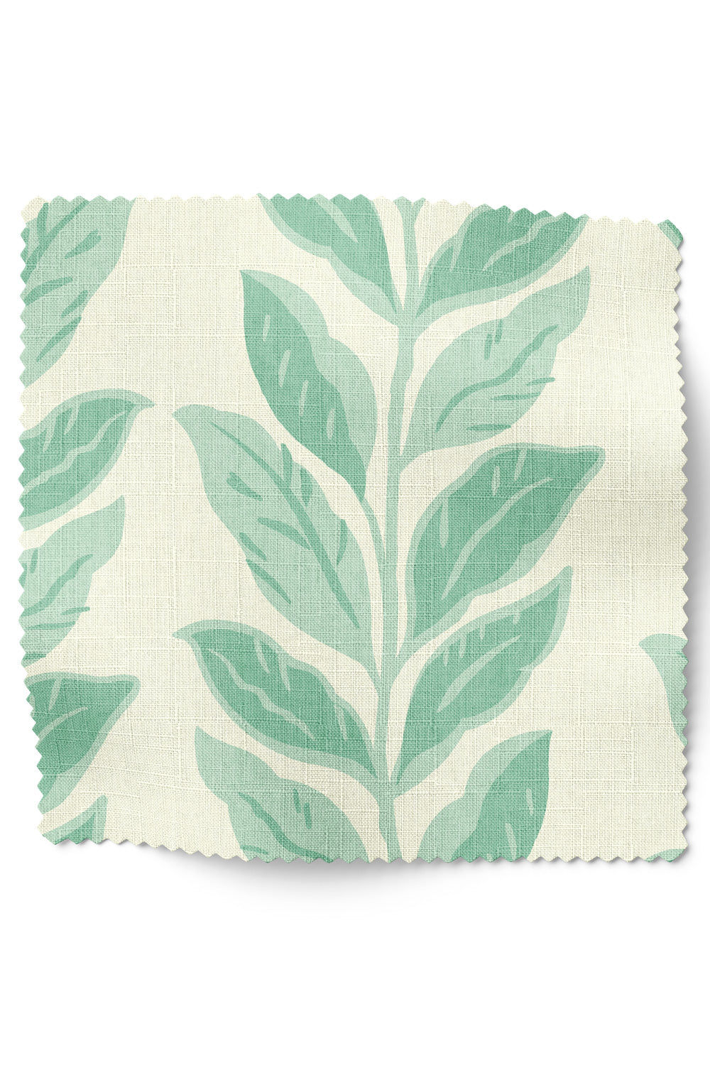 Botanical stripe upholstery fabric featuring hand-painted leafy vines in fresh, playful colorways with a classic striped layout.