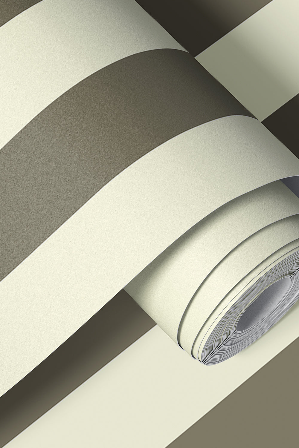 textured performance washable wallpaper in dark green and cream neutral