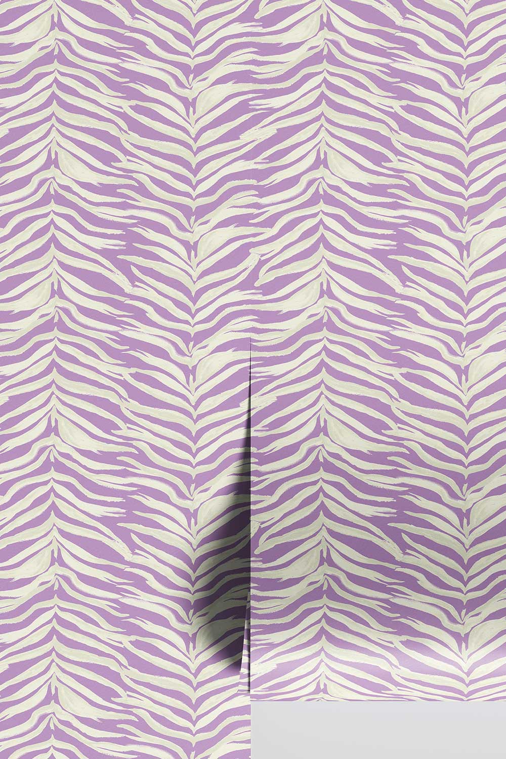 lavender purple and white zebra stripe wallpaper
watercolor stripe wallpaper
botanical stripe wallpaper
leaf stripe wallpaper
animal print wallpaper
neutral stripe wallpaper
kids room wallpaper
powder room wallpaper
modern stripe wall-covering
hand painted stripe wall-covering
