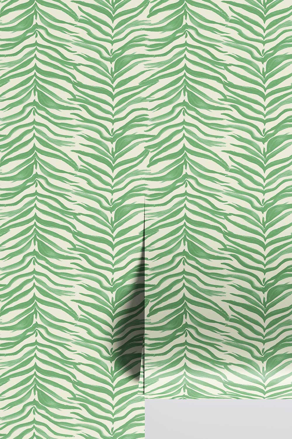 green and white zebra stripe wallpaper
watercolor stripe wallpaper
botanical stripe wallpaper
leaf stripe wallpaper
animal print wallpaper
neutral stripe wallpaper
kids room wallpaper
powder room wallpaper
modern stripe wall-covering
hand painted stripe wall-covering